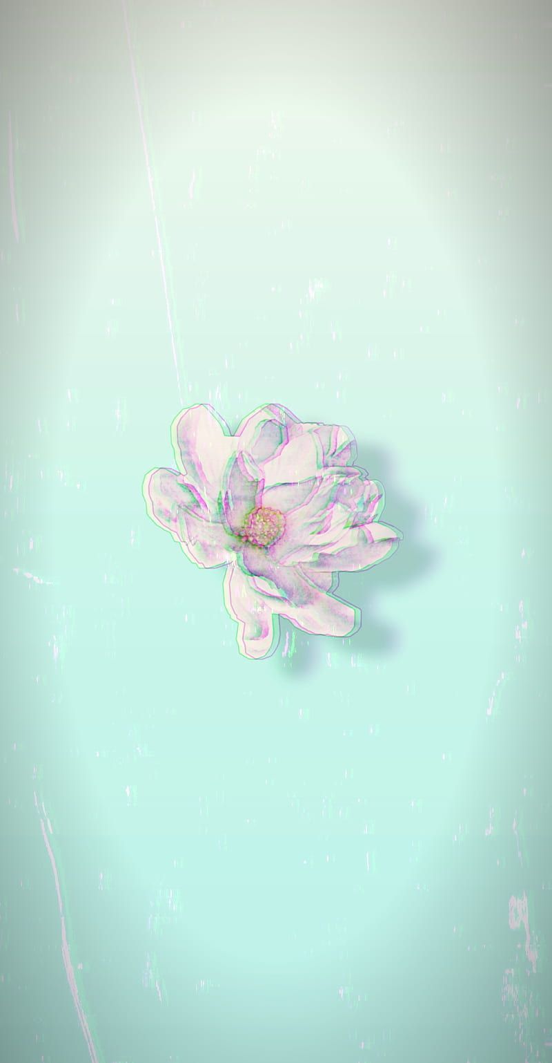 A flower is floating in the air - Aqua