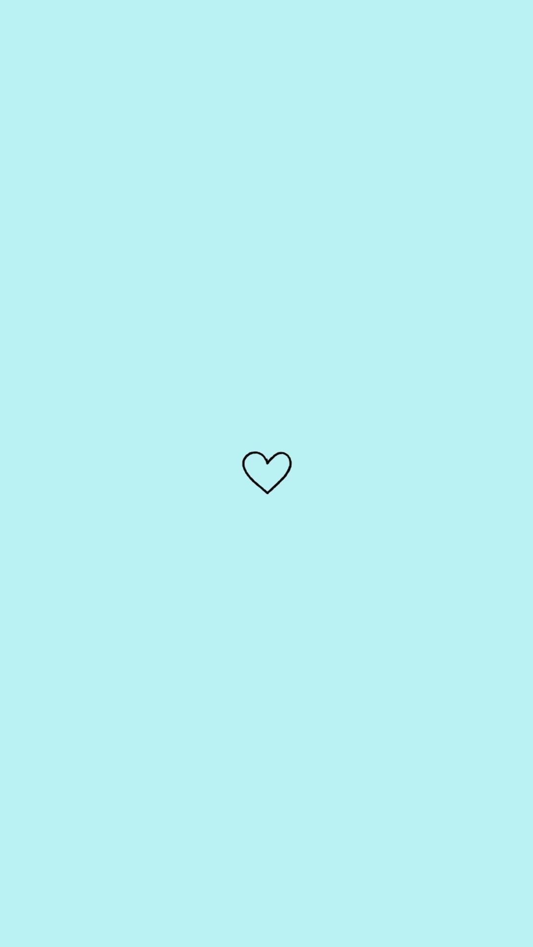 A blue background with a black heart in the middle - Aqua