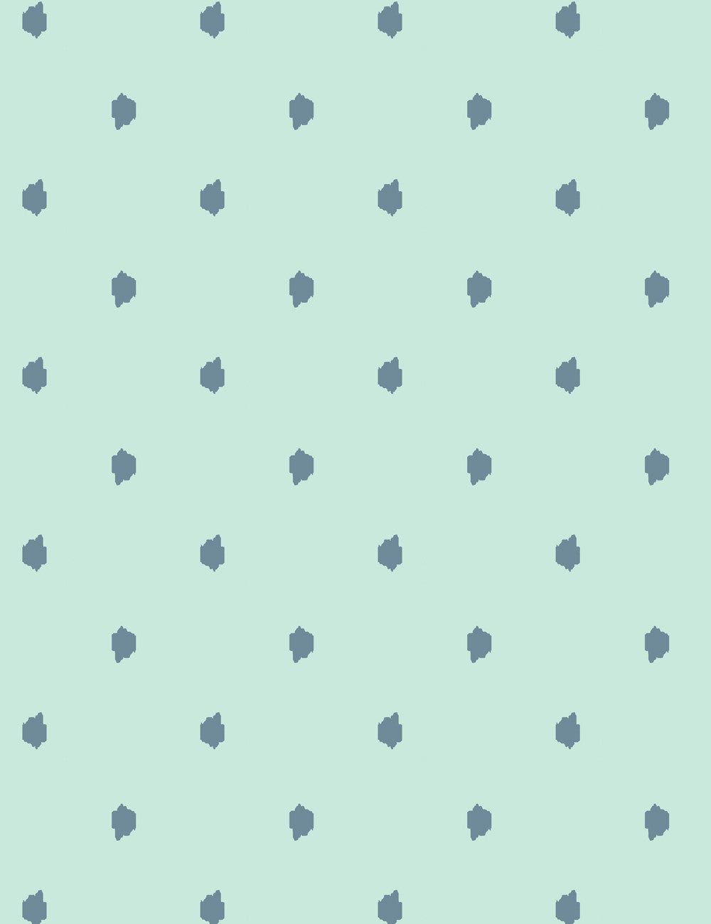 Aloe / Whale / Aqua 'Medina Dot' Wallpaper & Teal Green Dotted Pattern Wallpaper