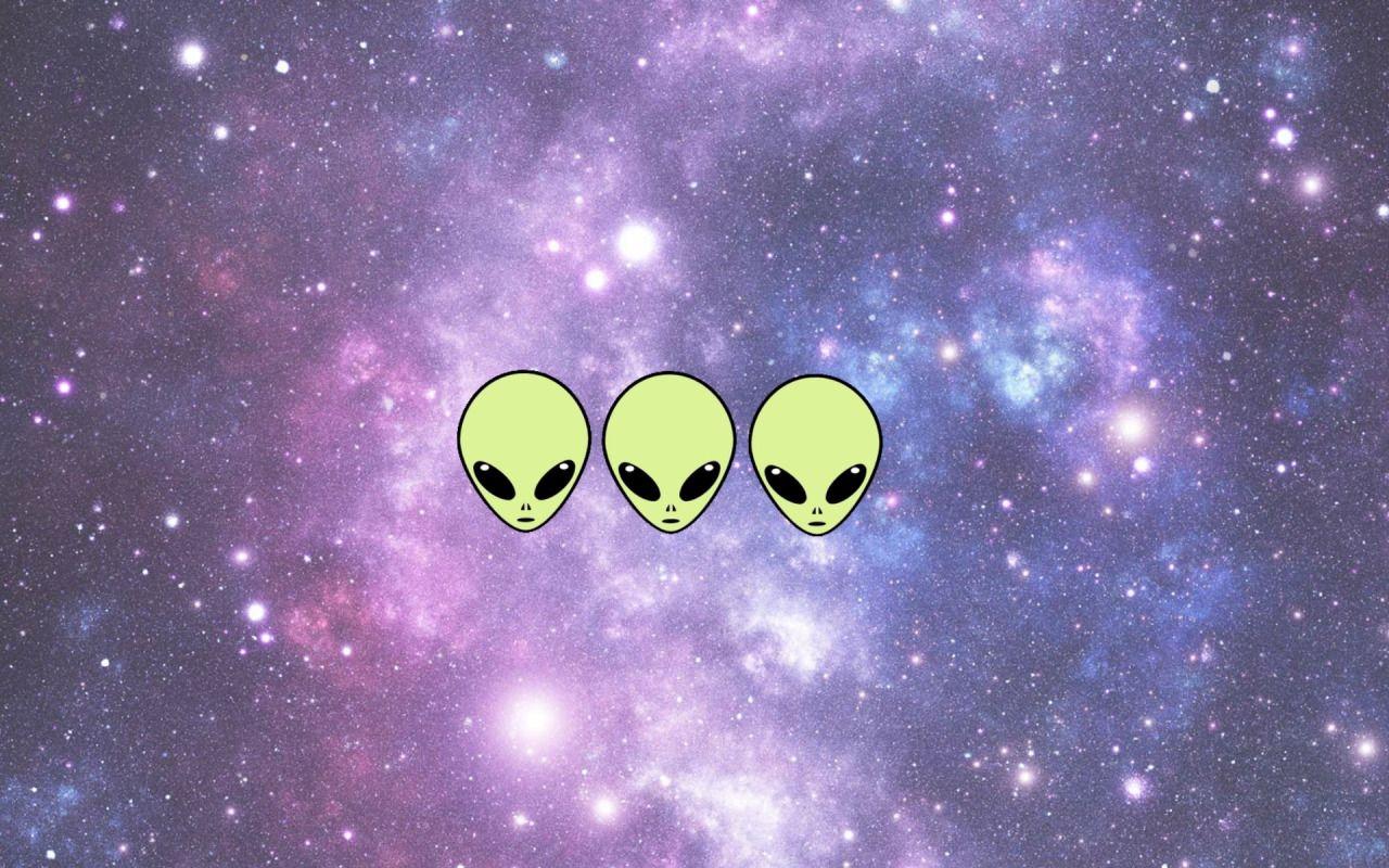 Three aliens in a galaxy - Alien