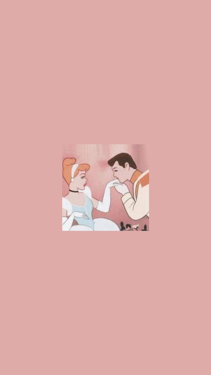 Aesthetic wallpaper of cinderella and prince charming - 