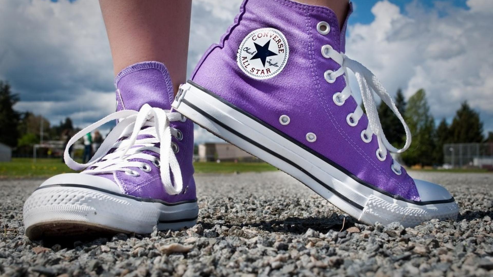 Converse All Star sneakers on a gravel road - Converse