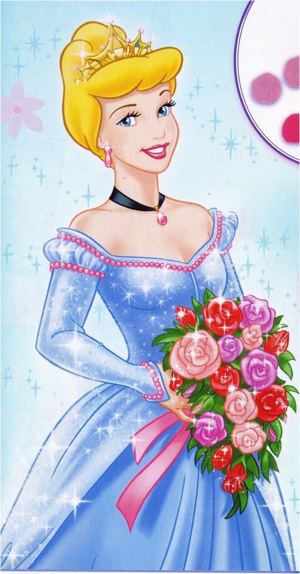 Cinderella with a bouquet of flowers - 