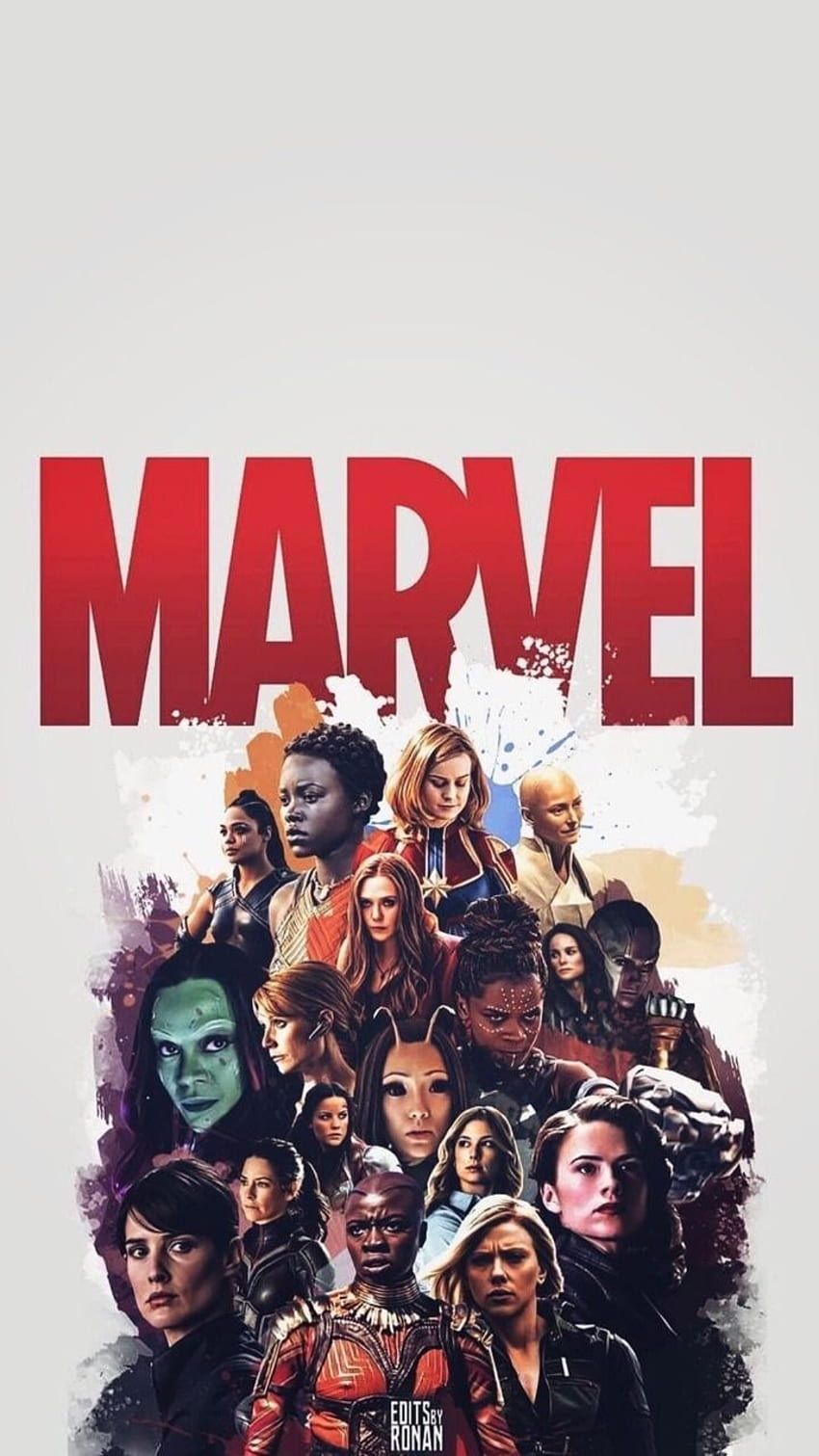 A poster of the Marvel Universe with all the strong women characters of the Marvel Universe on it. - Avengers, Marvel
