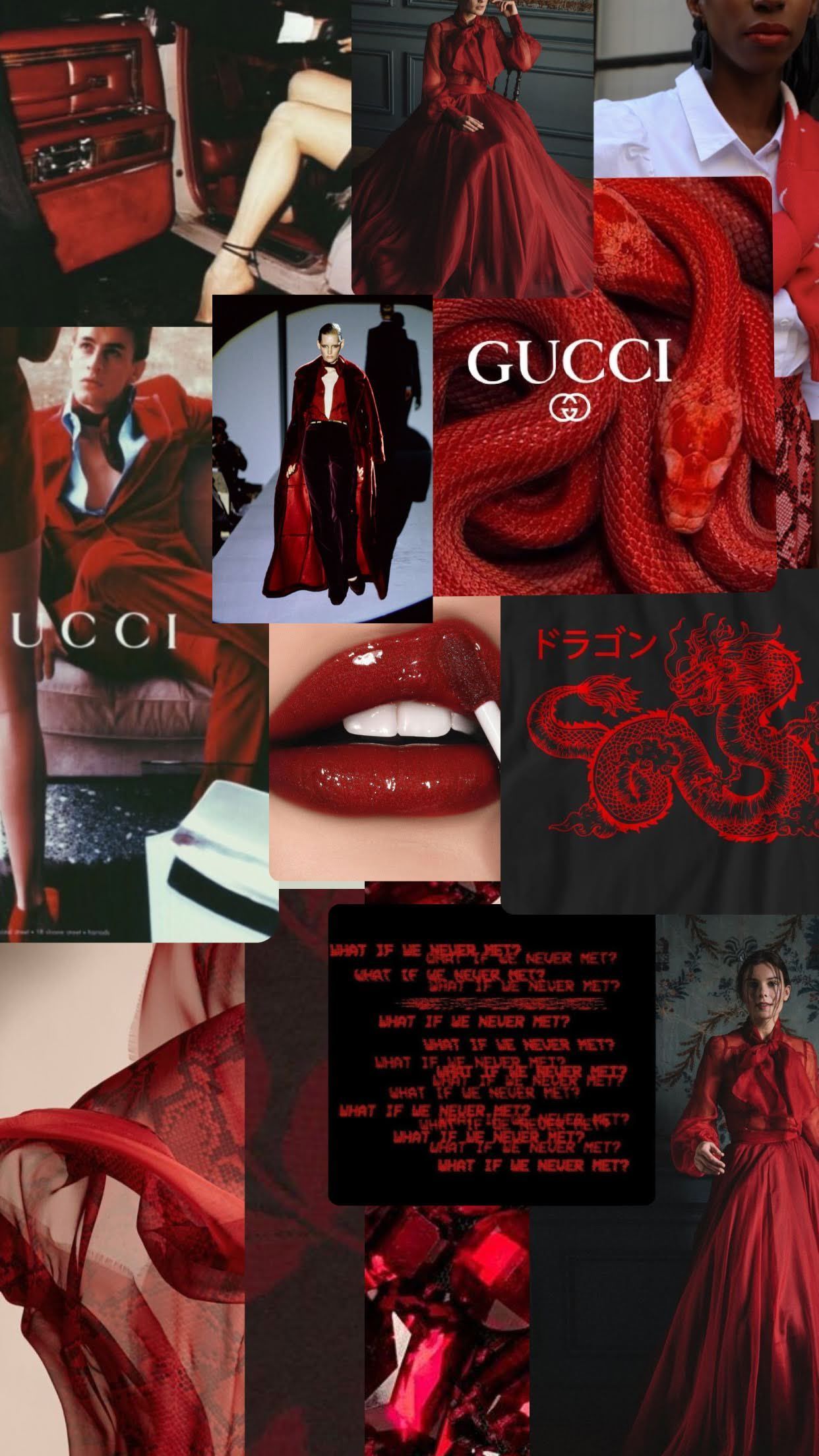 Gucci Aesthetic Wallpaper. Red wallpaper, iPhone wallpaper themes, Red and black wallpaper