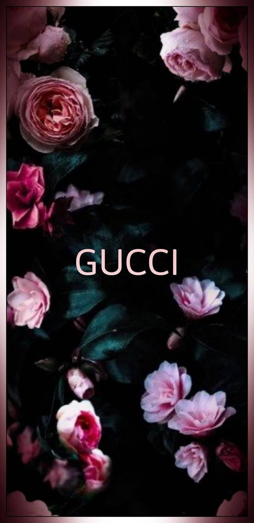 A poster of flowers and the word gucci - Gucci