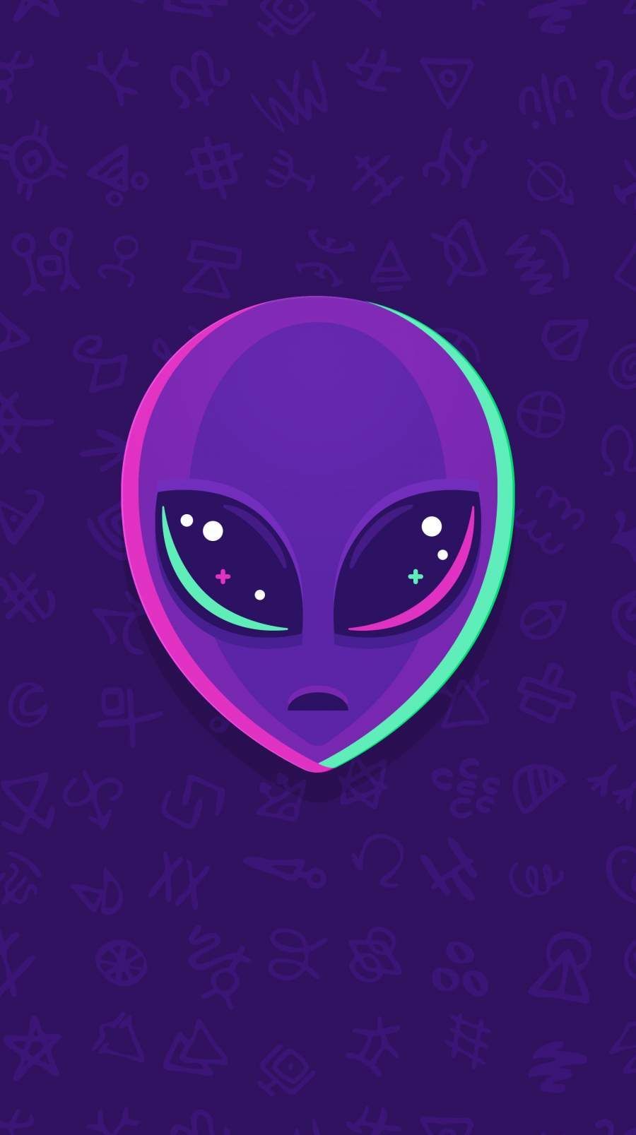 iPhone Wallpaper for iPhone iPhone iPhone X, iPhone XR, iPhone 8 Plus High Quality Wallpaper, iPad Backgrou. Alien drawings, Alien art, Trippy wallpaper