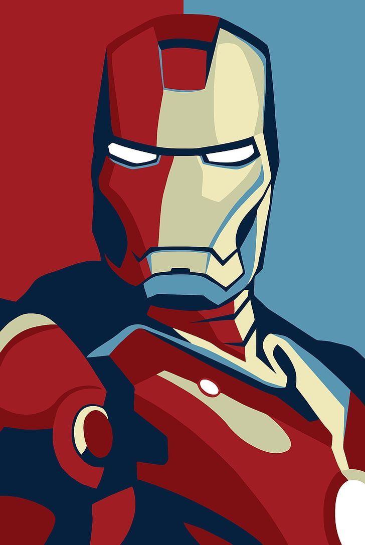 Iron Man, the superhero from Marvel Comics, with his helmet on - Avengers, Marvel