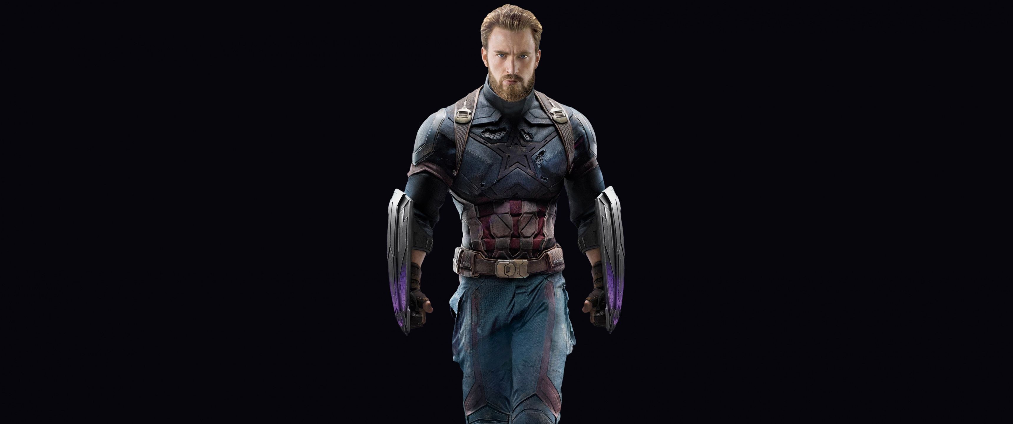 Captain America Wallpaper 4K, Avengers: Infinity War, Black Dark