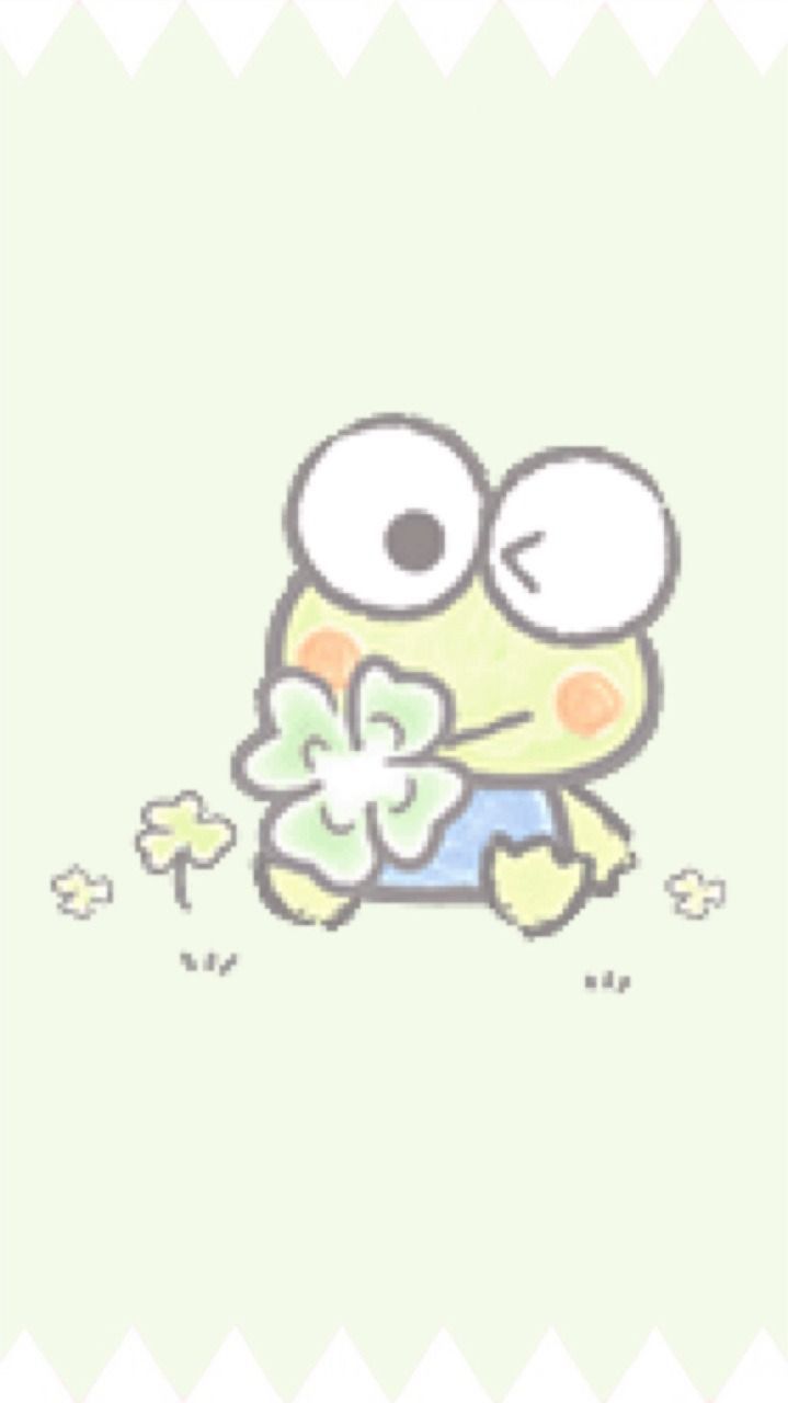 Keroppi with a four leaf clover - Keroppi