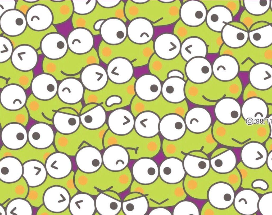 A seamless pattern of green frogs - Keroppi