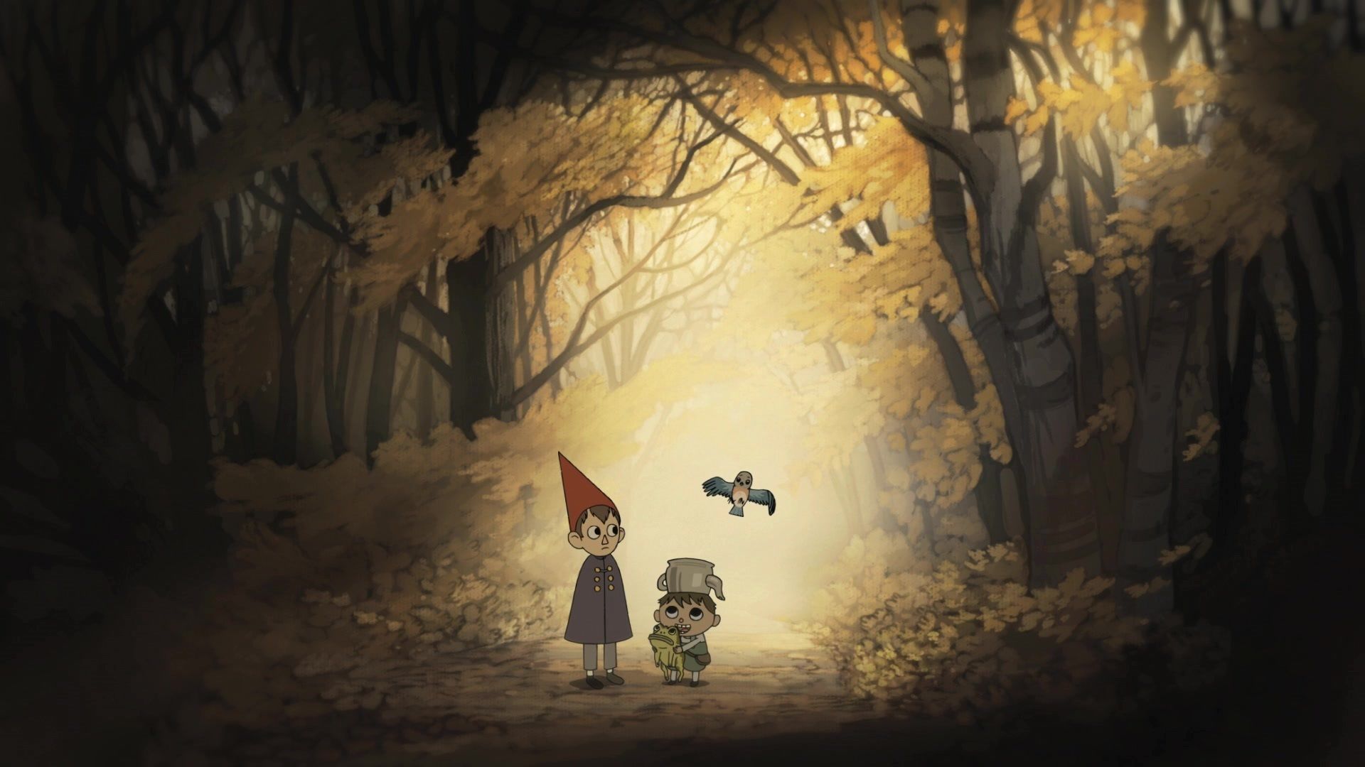The image shows a scene from the animated television series Over the Garden Wall. - Goblincore