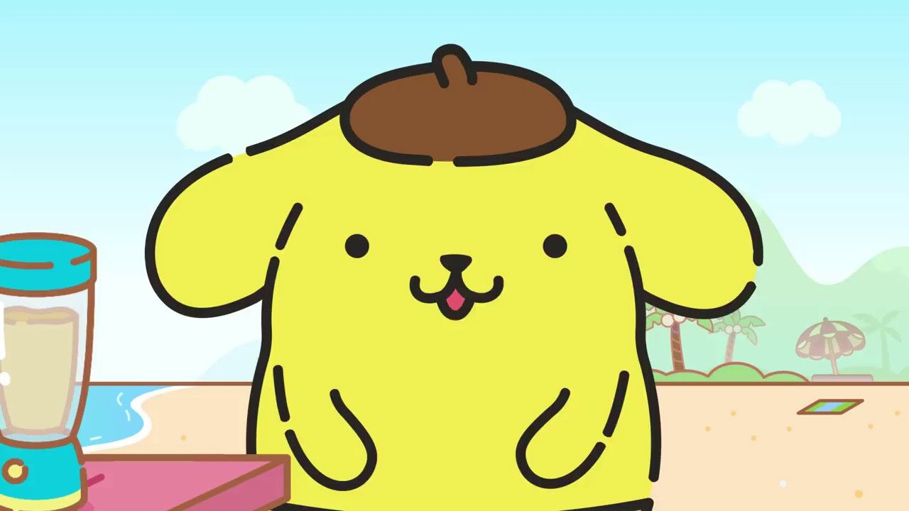 Pompompurin is a cute yellow dog with a beret hat and a tail that looks like a question mark. - Keroppi