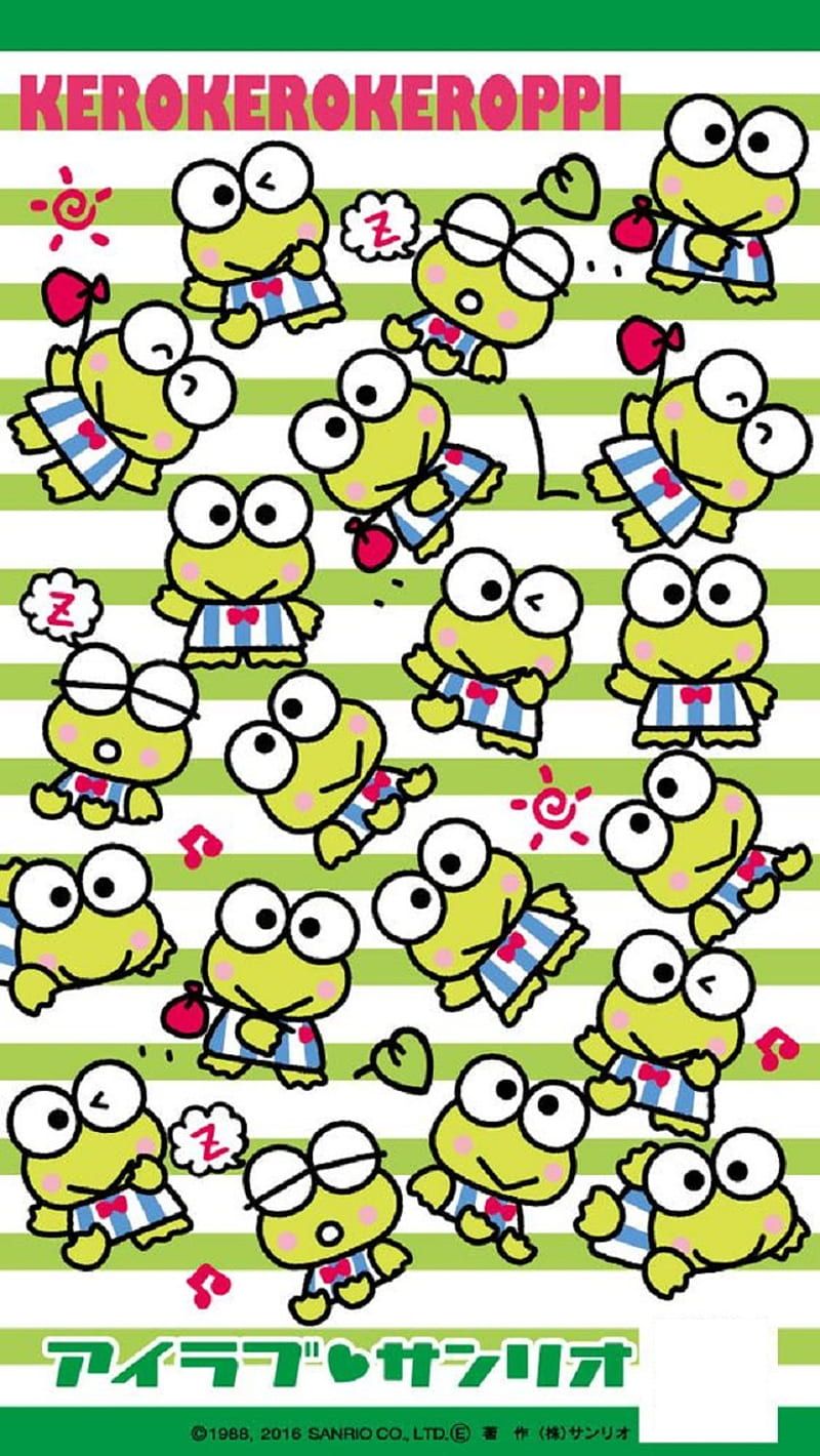 Kawaii frog stickers - Keroppi