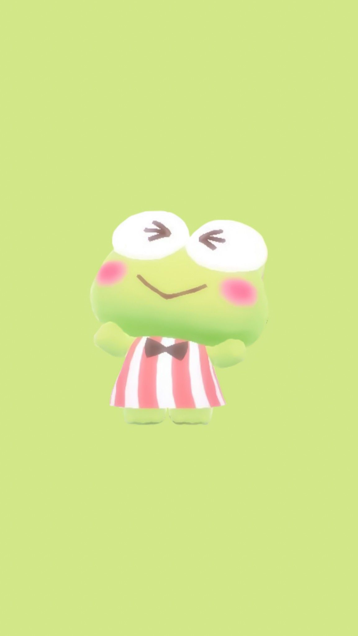 A cute little frog in striped clothes - Keroppi