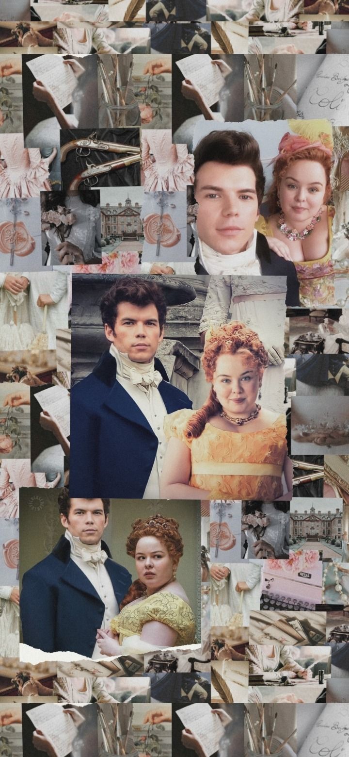 A collage of images from the movie Emma - Bridgerton