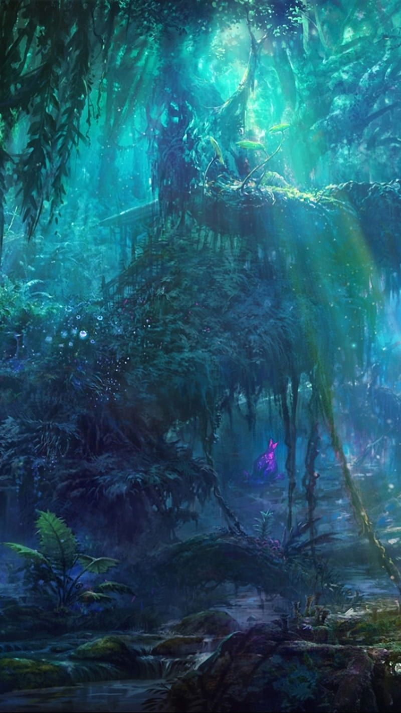 Magical forest, fantasy, magic, woods, HD phone wallpaper