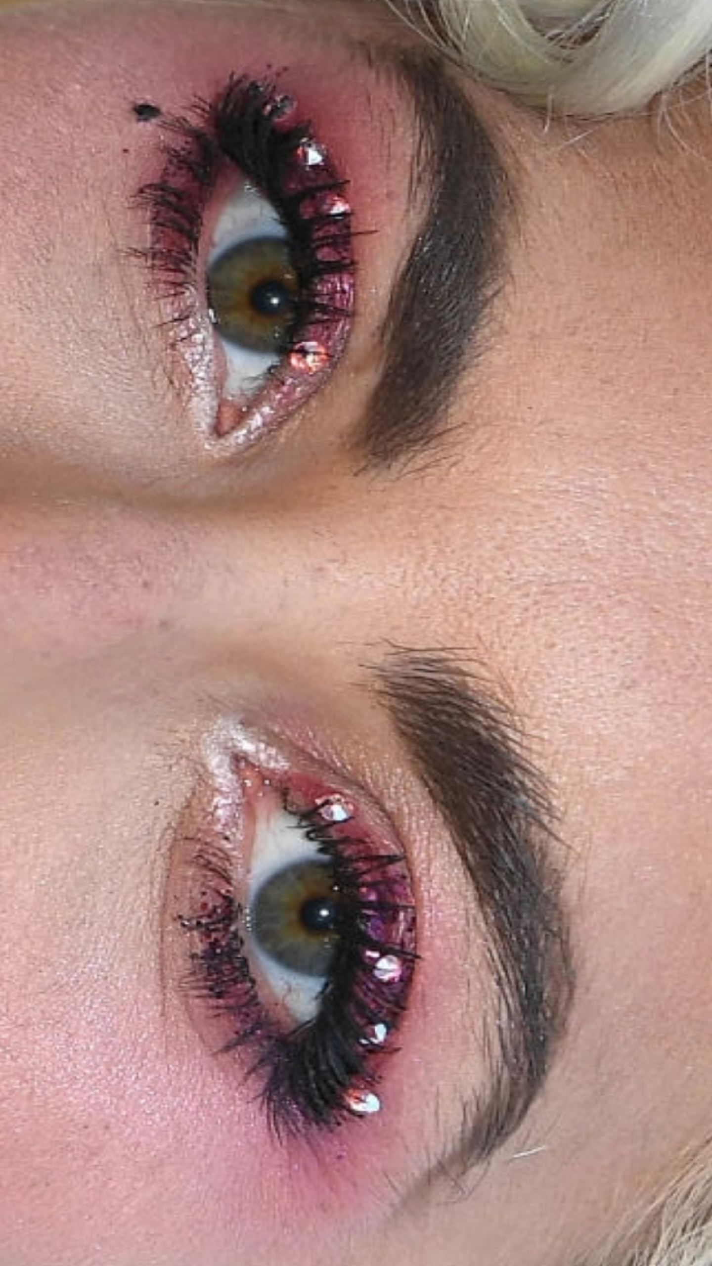 A close up of the eyes with makeup - Eyes