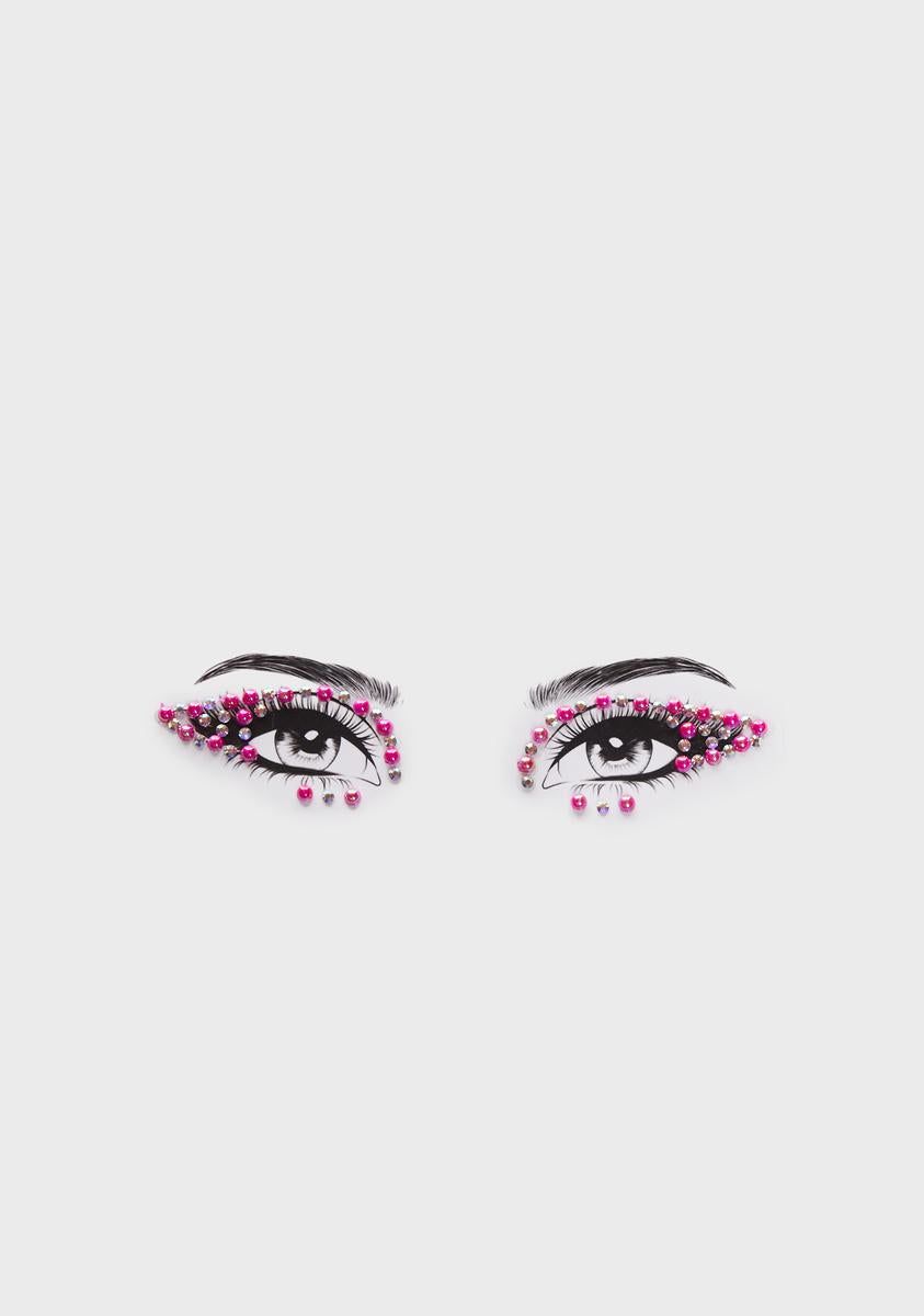 A pair of eyes with pink glitter on them - Eyes