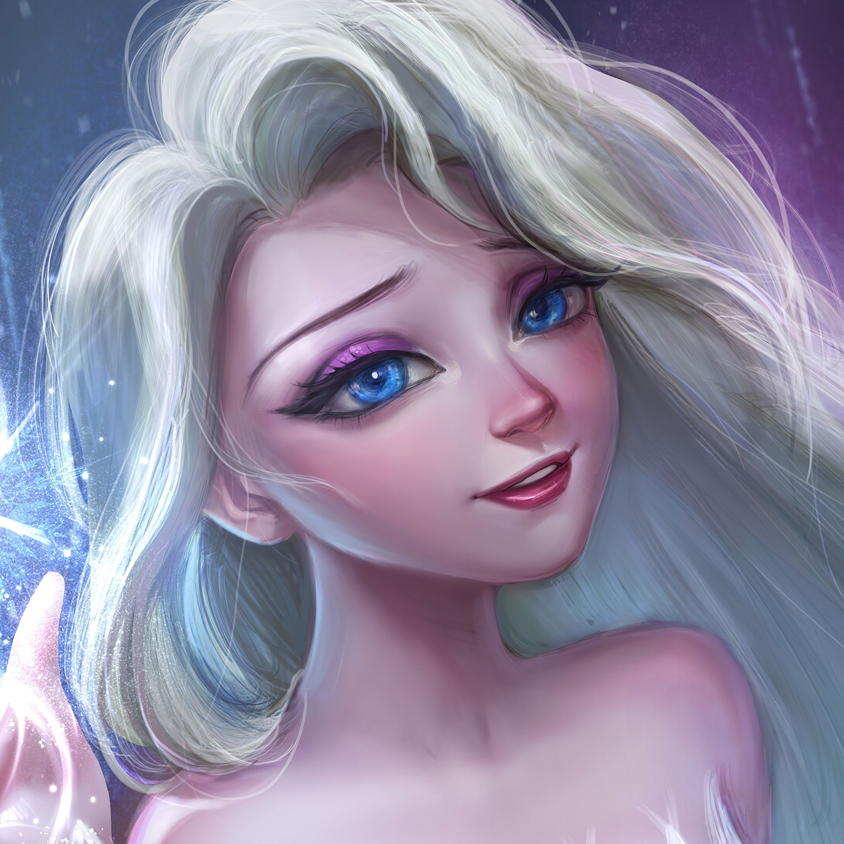 Elsa Frozen Blue Eyes 4k iPad Pro Retina Display HD 4k Wallpaper, Image, Background, Photo and Picture