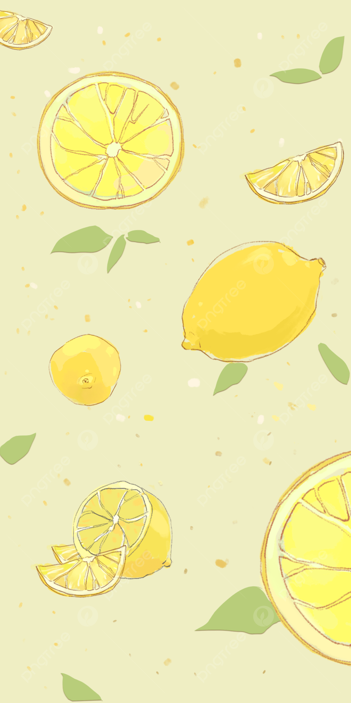 A wallpaper of a sliced lemon and whole lemon - Lemon