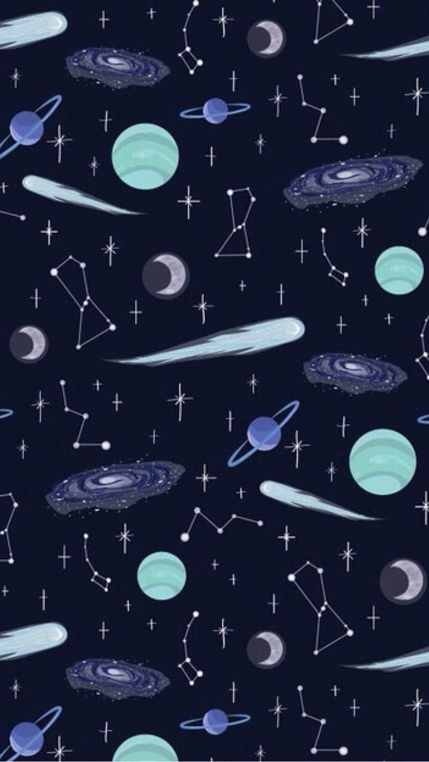 A seamless pattern of celestial objects - Constellation