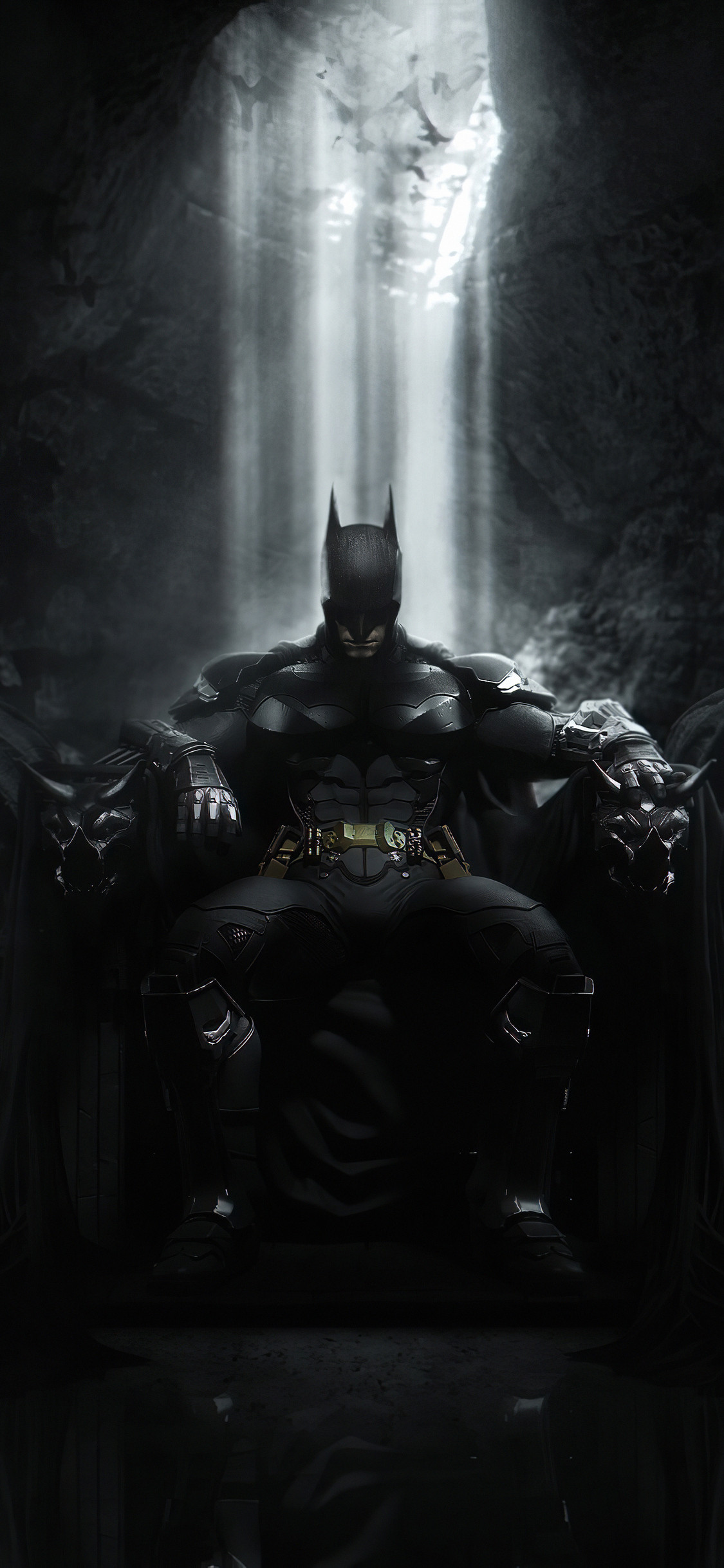 A batman sitting on top of his throne - Batman