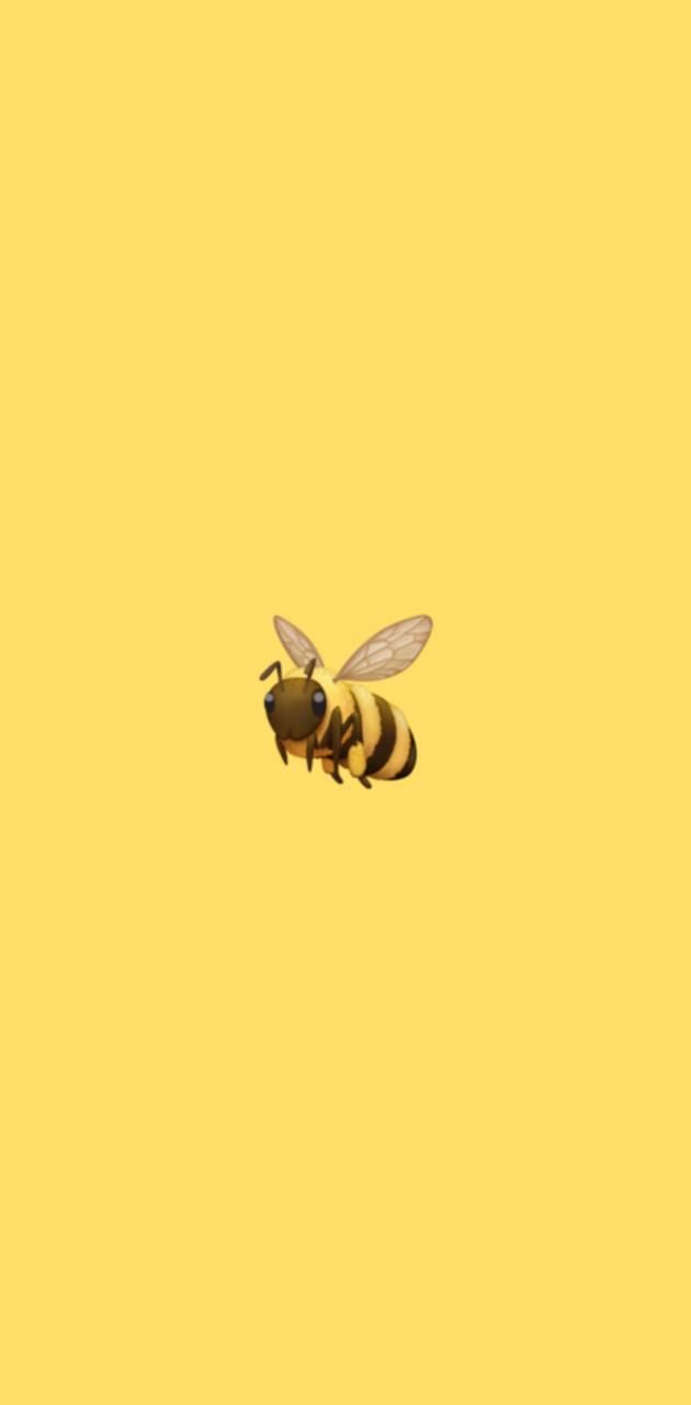 A bee on a yellow background - Bee
