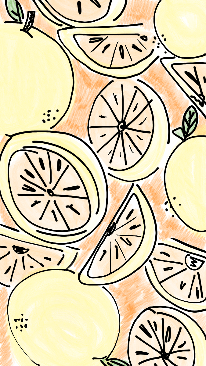 Lemon wallpaper. Lemon cute wallpaper, Lemon background, Wallpaper