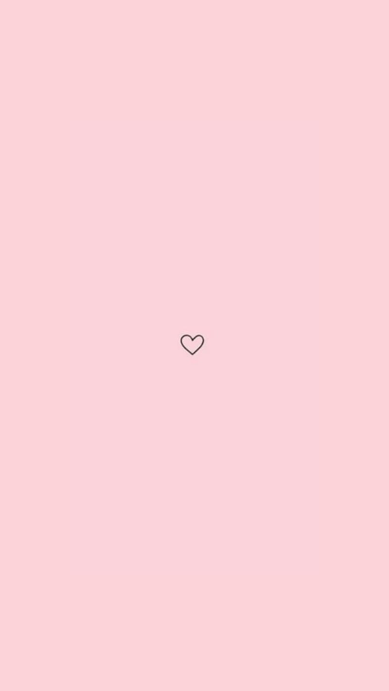 Aesthetic pink background with a heart - Pink heart, heart