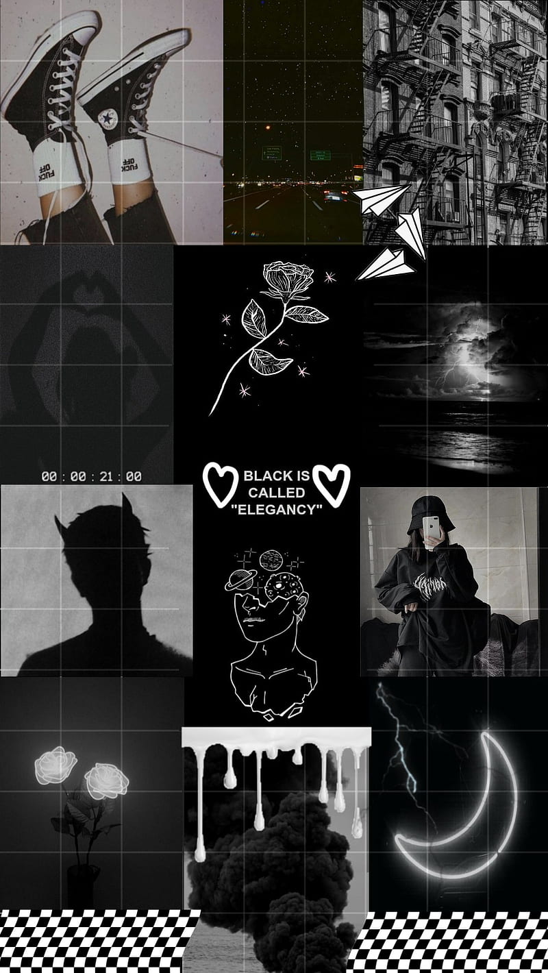 Aesthetic black, aesthetic, black, cool, dark, edit, elegance, night, sad, HD phone wallpaper