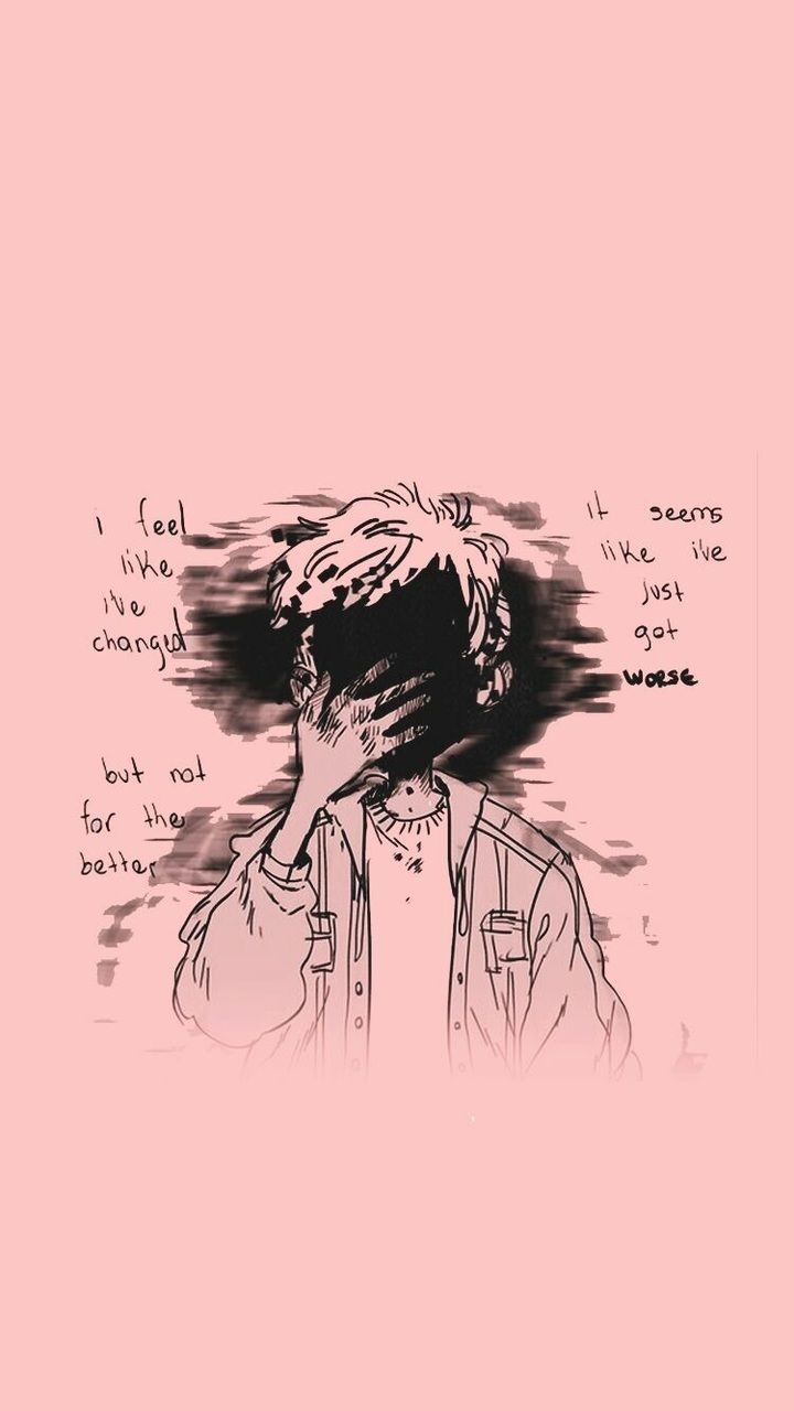 A drawing of an image with the words, i am not your person - Sad