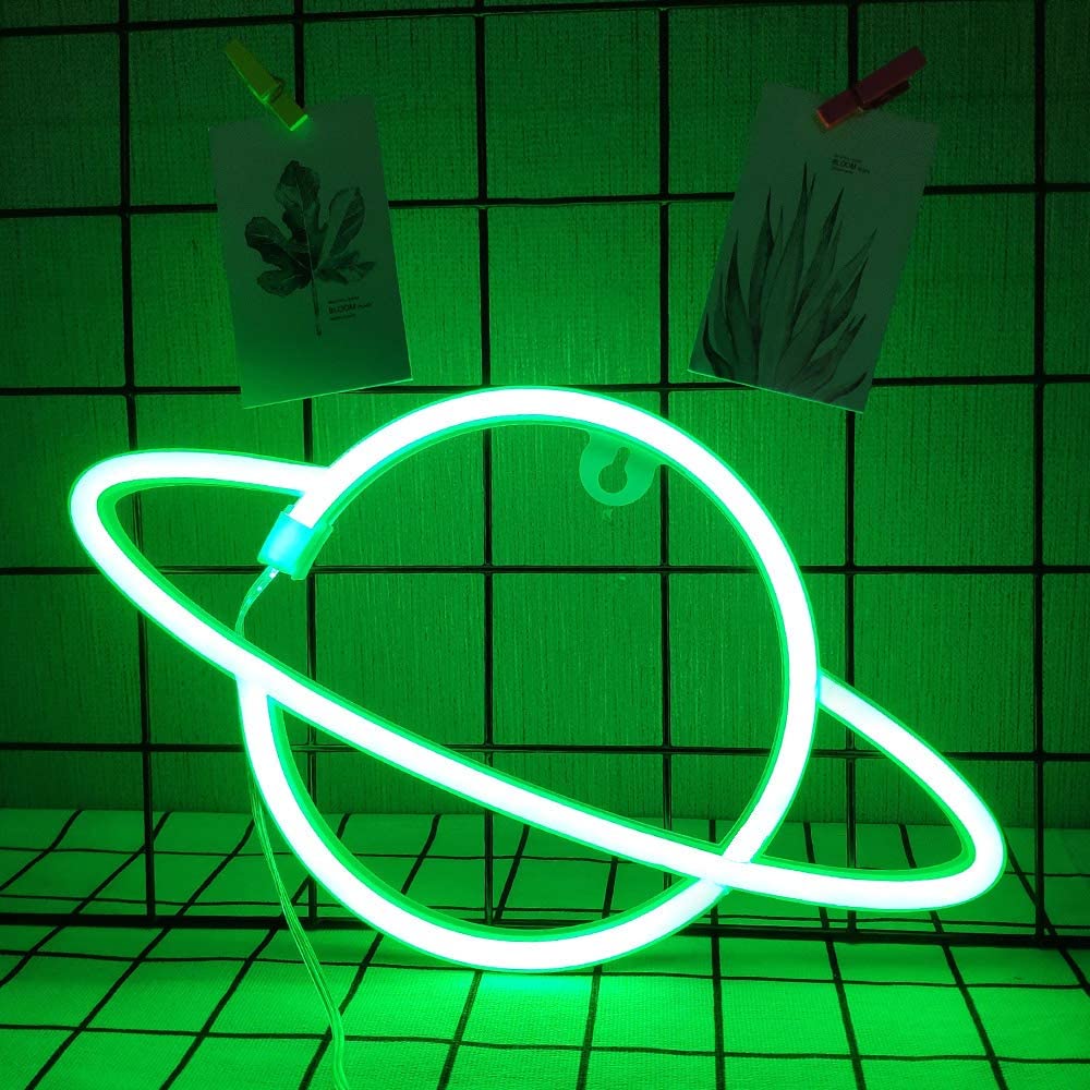 2022usb Battery Planet Led Lights Neon Light Sign Bedroom Decor Great Choice For Green Planet Neon Light Sign Fashion Wholesale Pizza Planet Neon Sign New Design, Led Planet Sunset Neon Signs