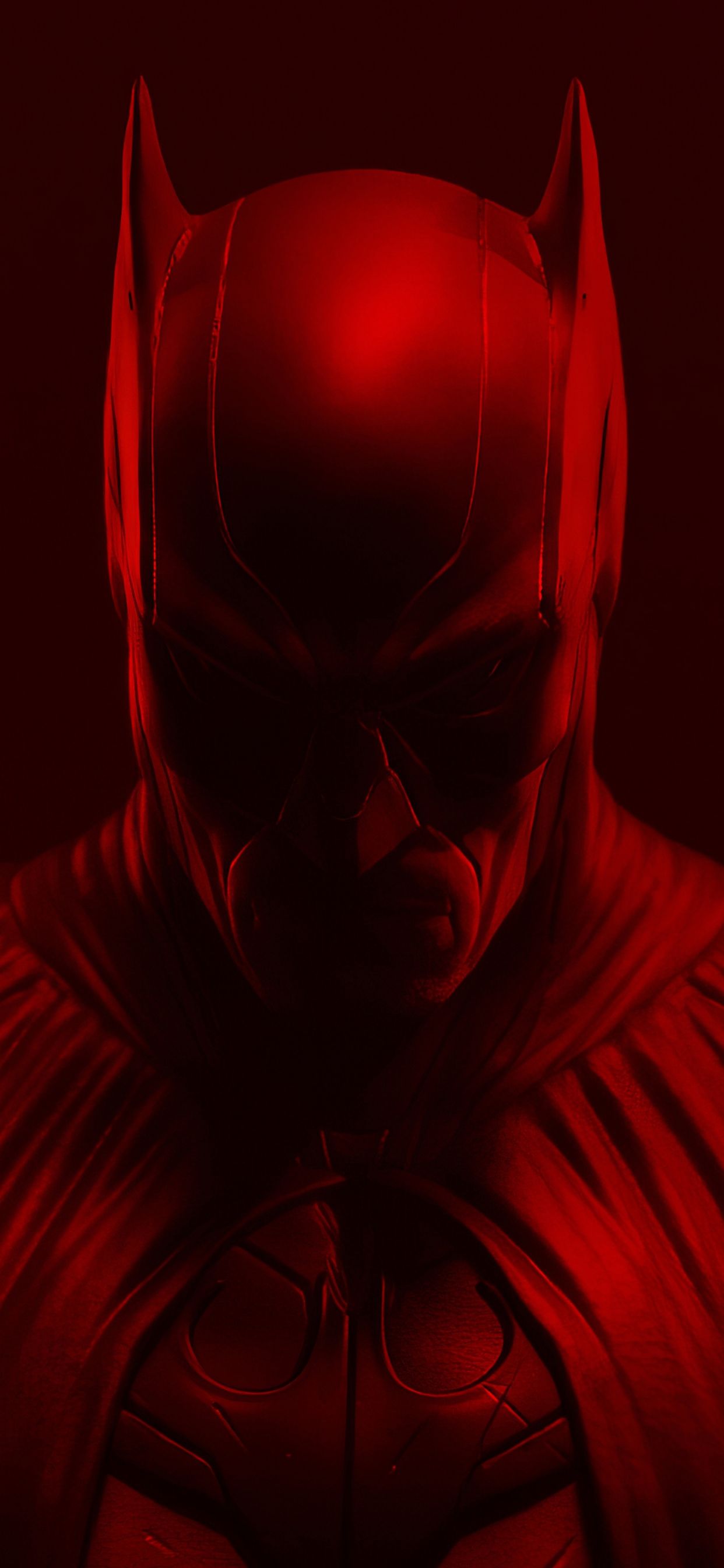 Red wallpaper of the batman logo on a dark red background - Batman