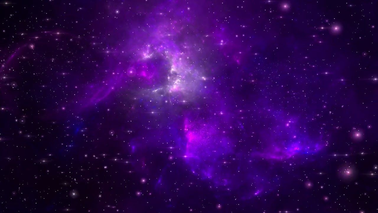 A purple nebula with stars in the background - Light purple, constellation, violet, galaxy, space