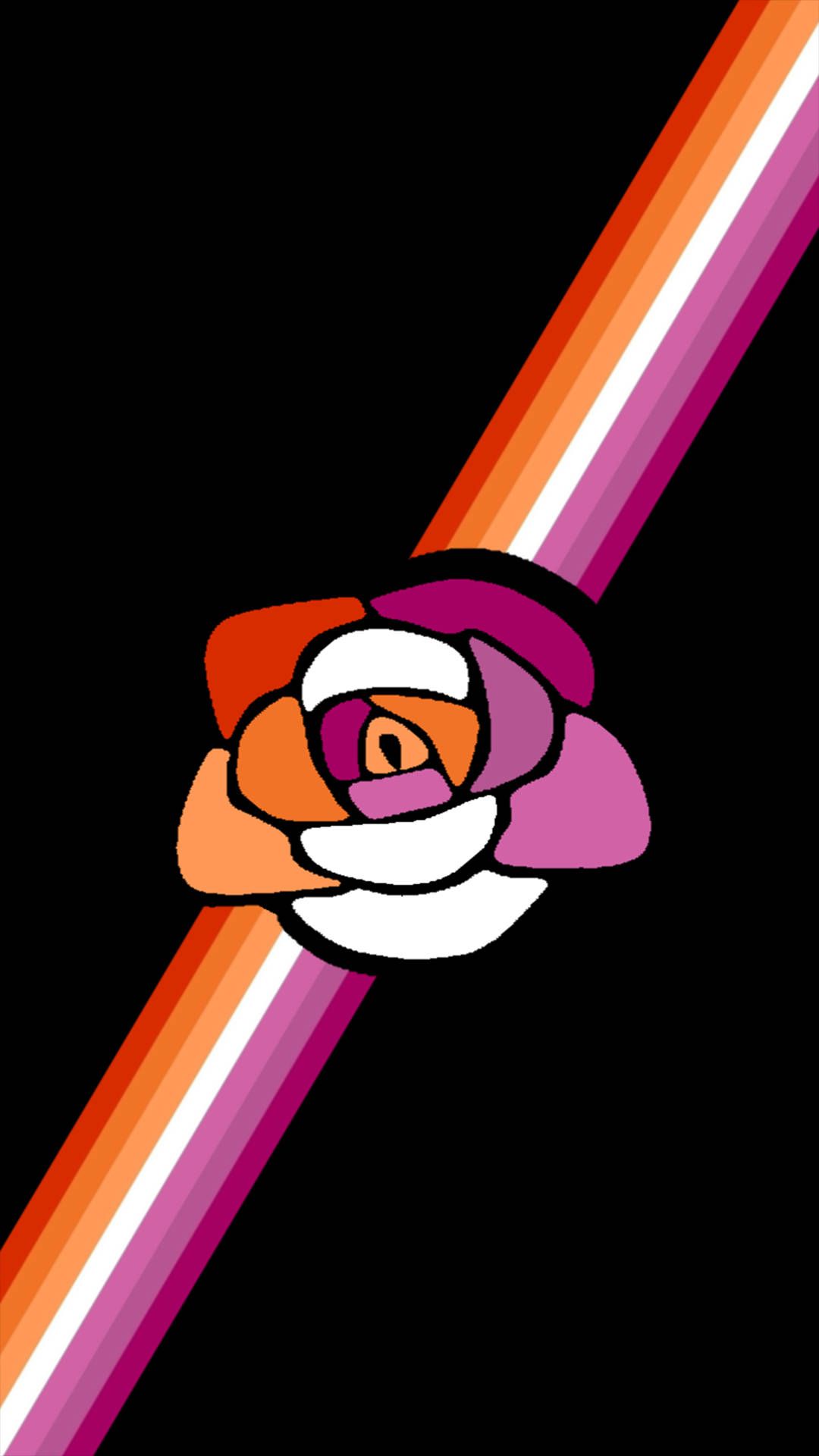 A flower with stripes on it is shown - LGBT, lesbian