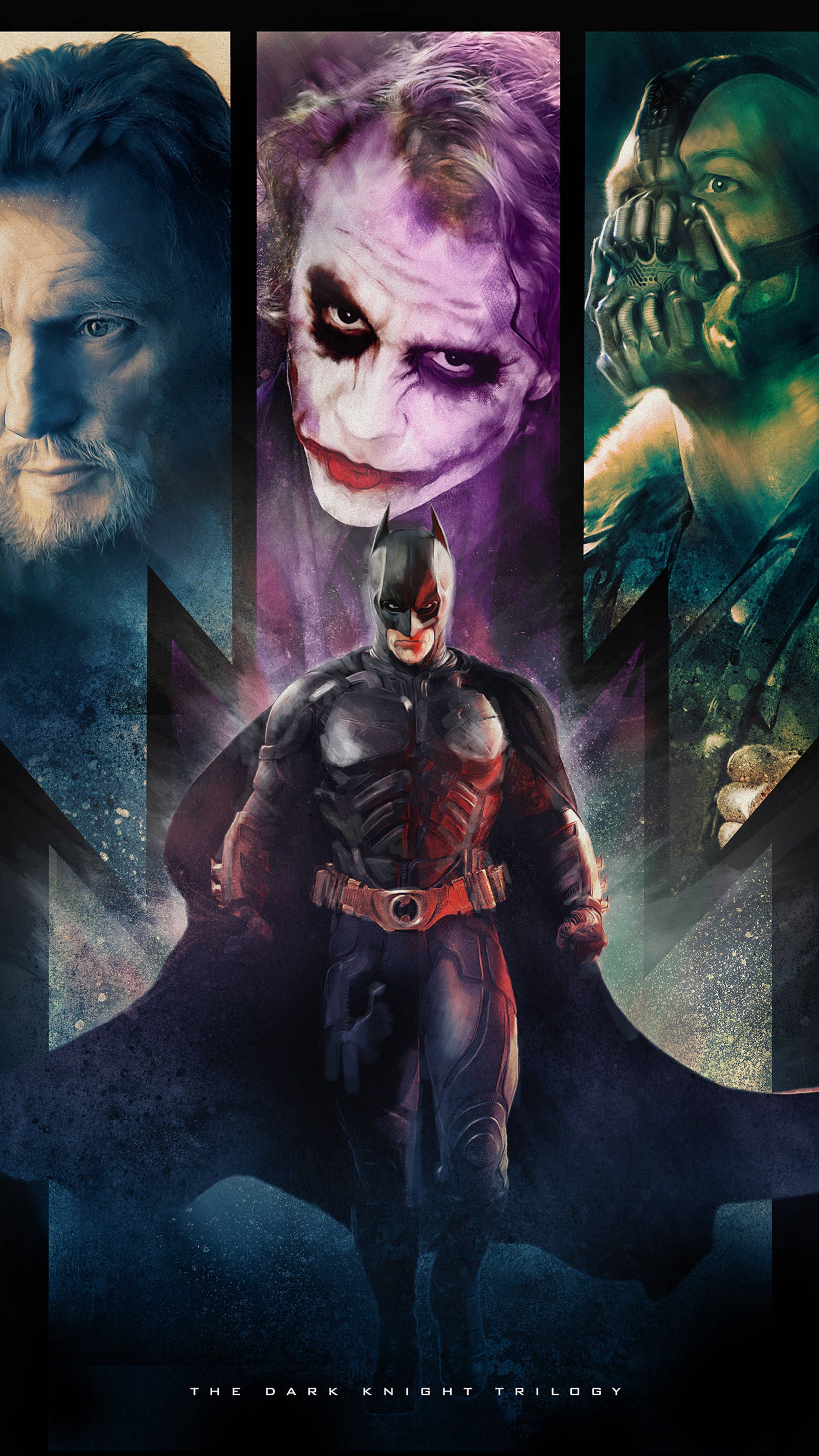 Download The Dark Knight Trilogy Aesthetic Fan Art Wallpaper