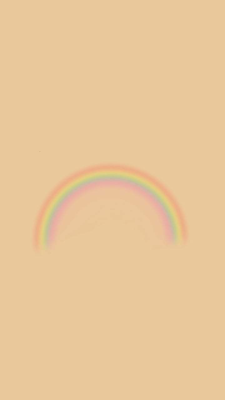 A rainbow on a yellow background - LGBT