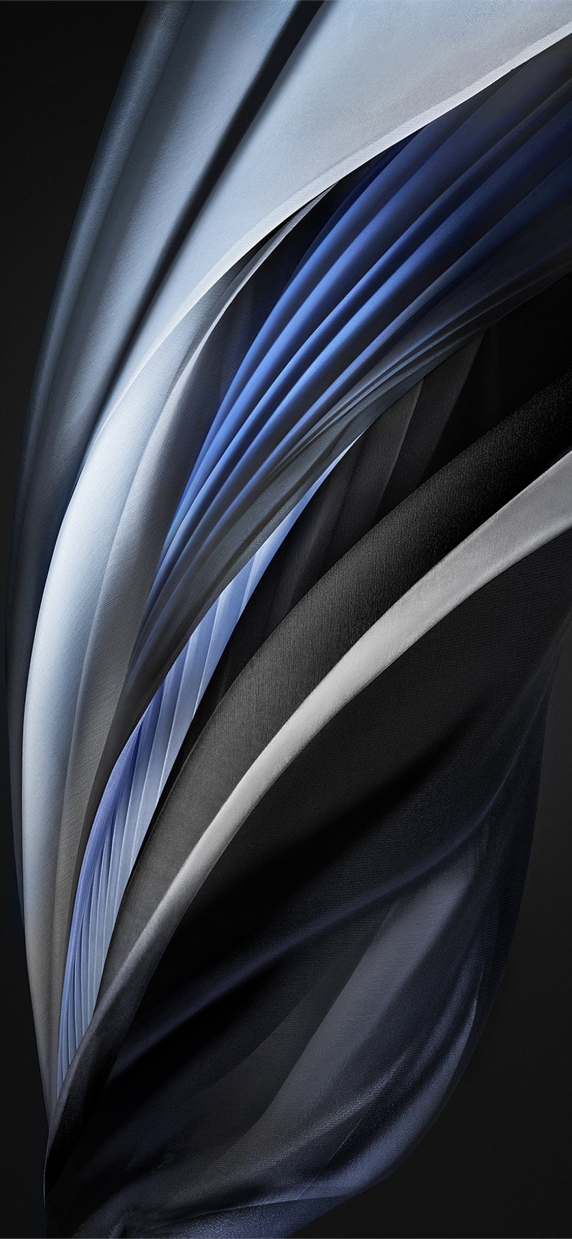 An abstract image of blue and black lines - Silver