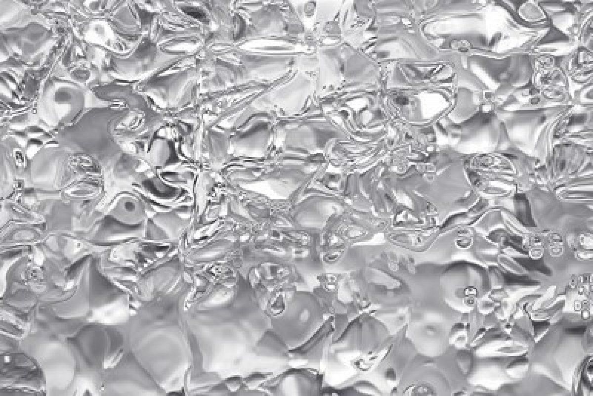 A close up of an ice cube - Silver