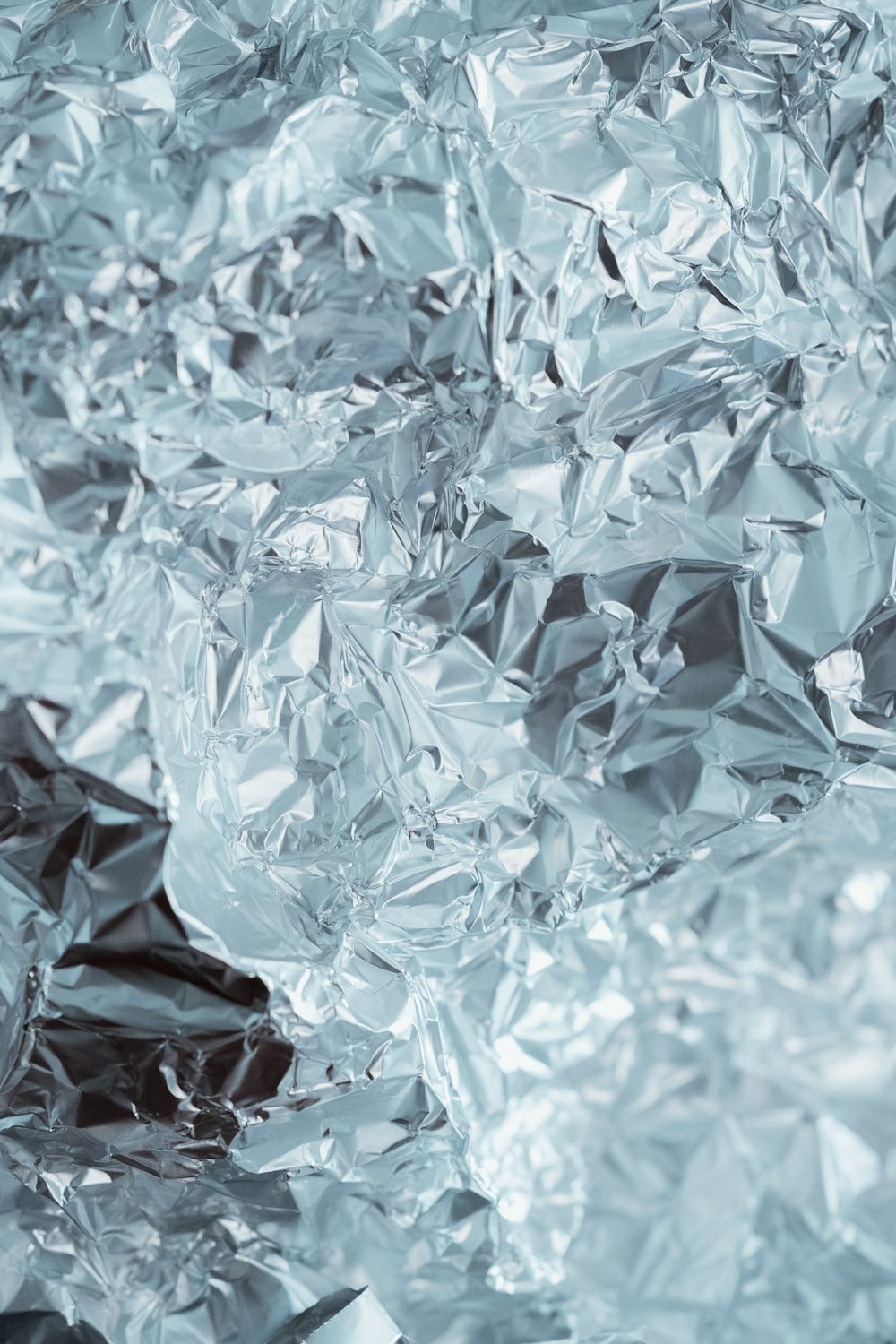 A close up of some aluminum foil - Silver, diamond