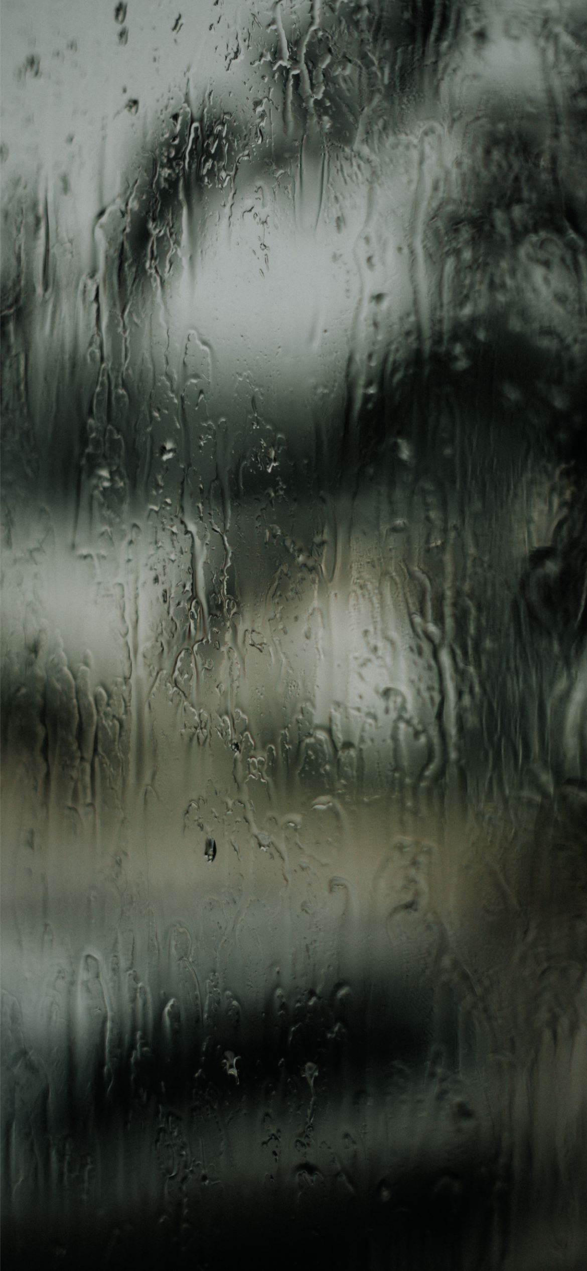 Raindrops on a window pane - Silver