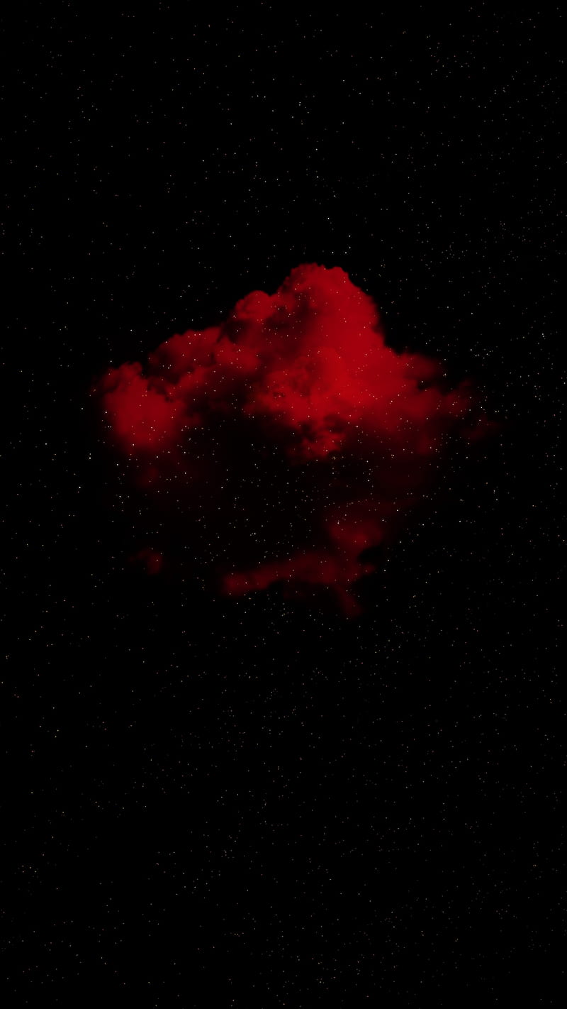 A red cloud in the sky - Red, dark red, iPhone red