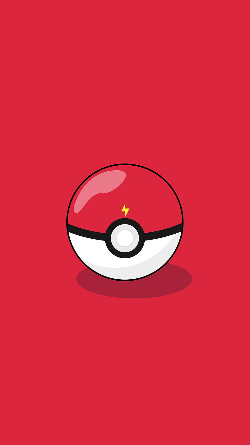 A pokemon ball on red background - Clean, Pokemon