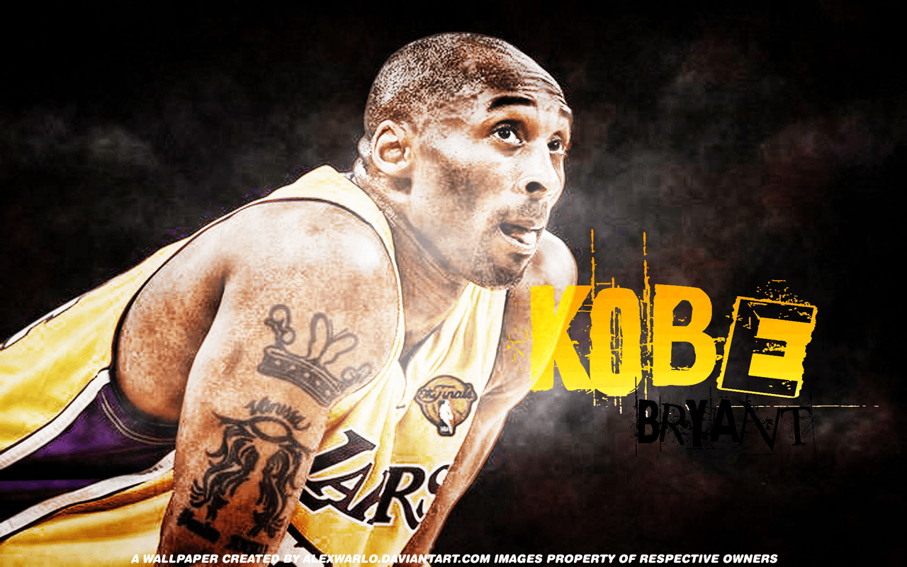 Kobe Bryant wallpaper featuring the Lakers star in his team uniform. - NBA