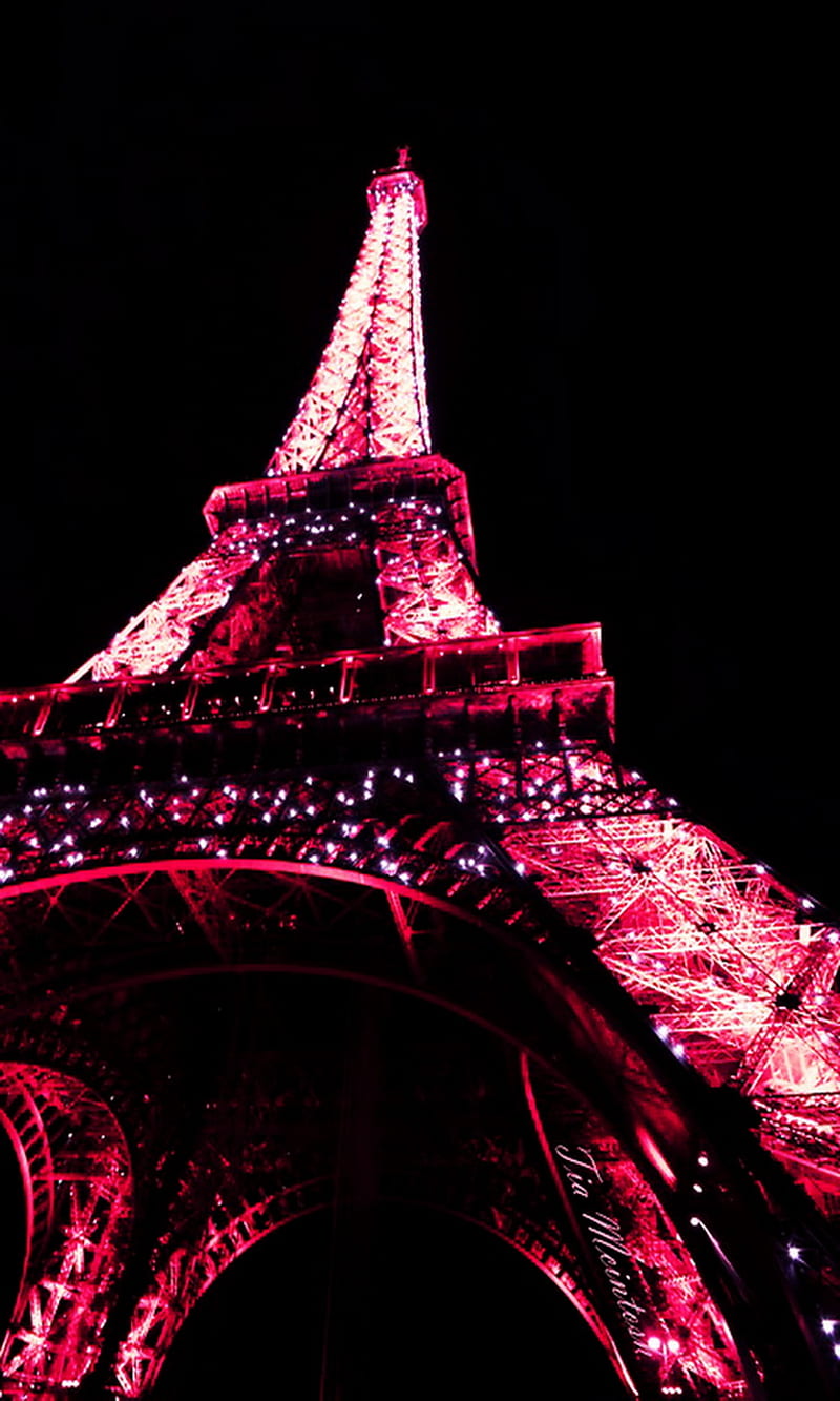 HD eiffel tower night lights wallpaper