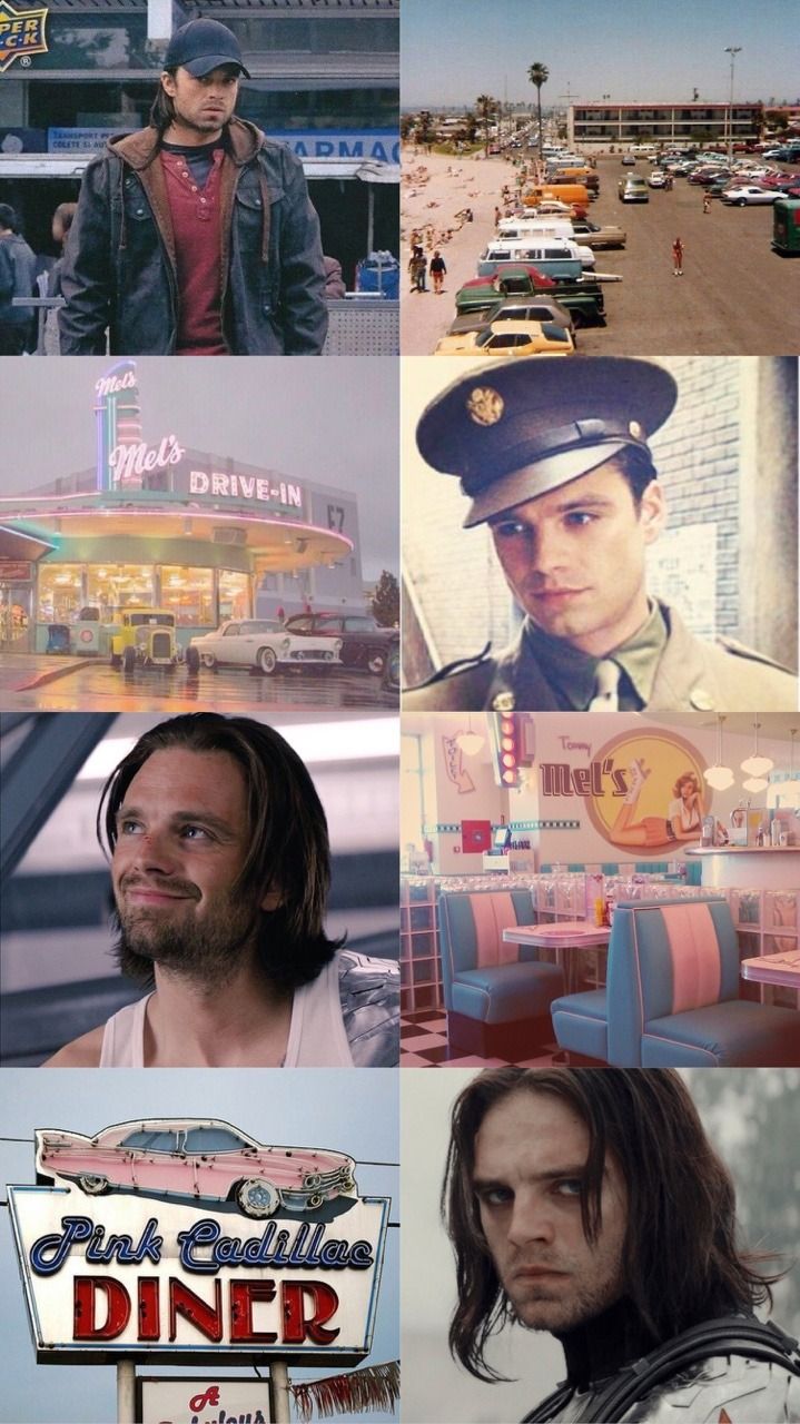 The Winter Soldier and Steve Rogers at the Pink Cadillac Diner - 50s