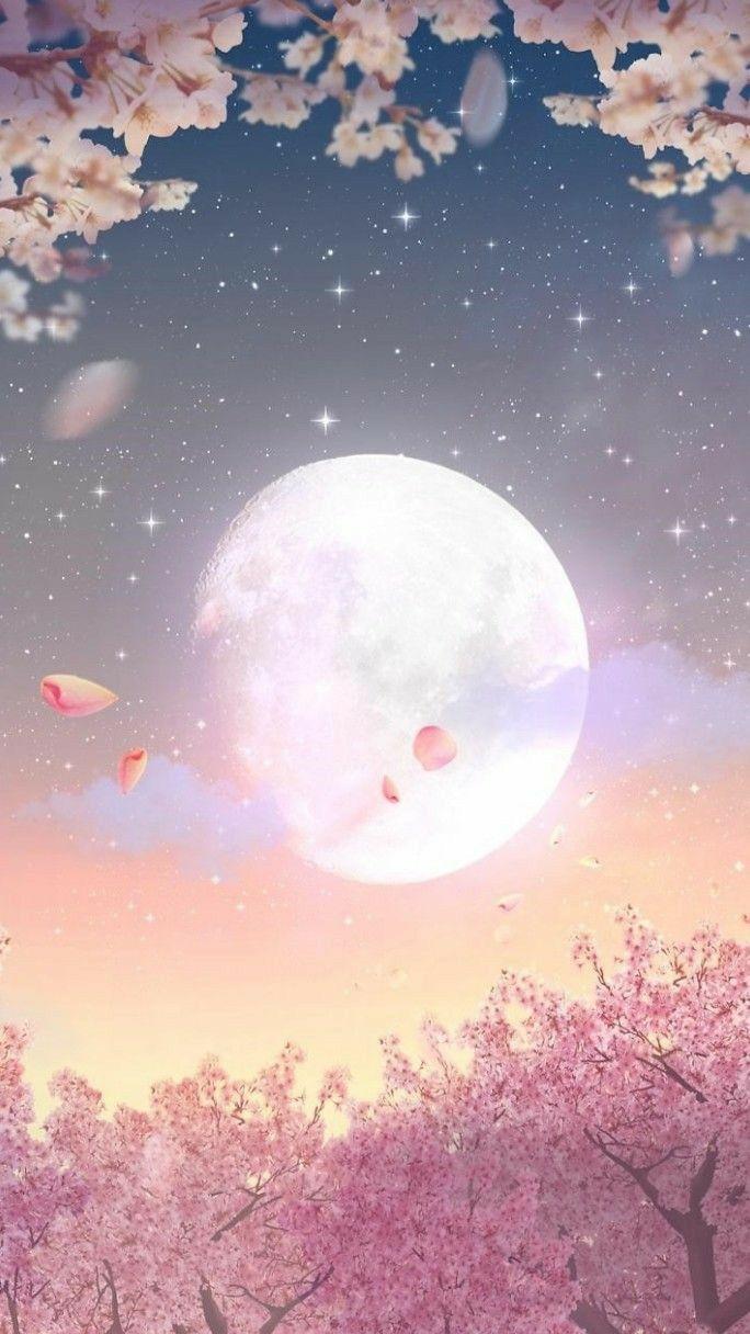 Full Moon Aesthetic Anime Wallpaper