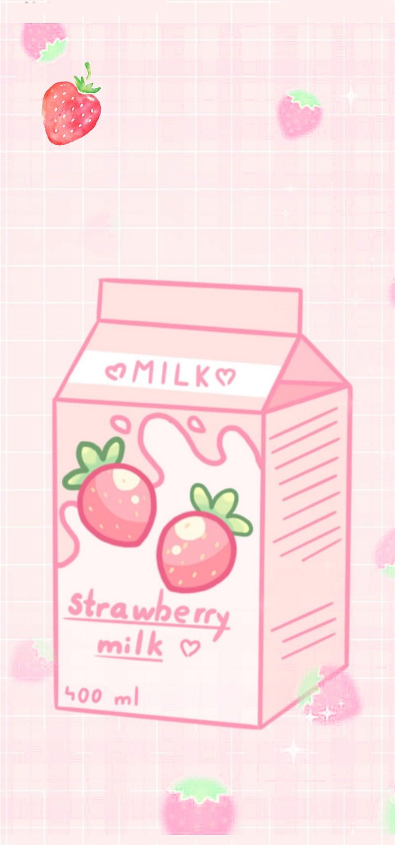 Cute strawberry milk, HD phone wallpaper