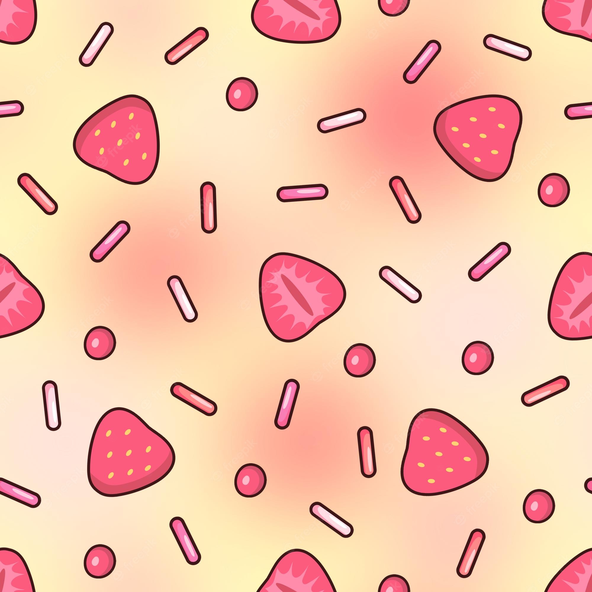 Strawberry wallpaper Vectors & Illustrations for Free Download
